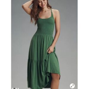 New Anthropologie Penelope Smocked Maxi Dress Tiered Sundress S